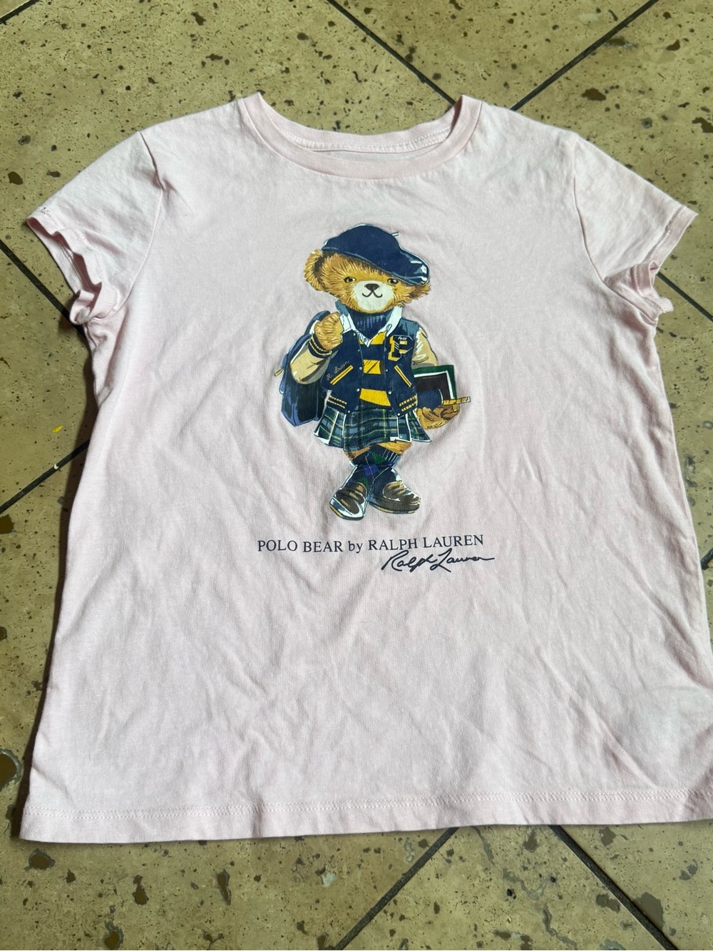 💜Girls Pink Polo Bear T-shirt Size 8/10